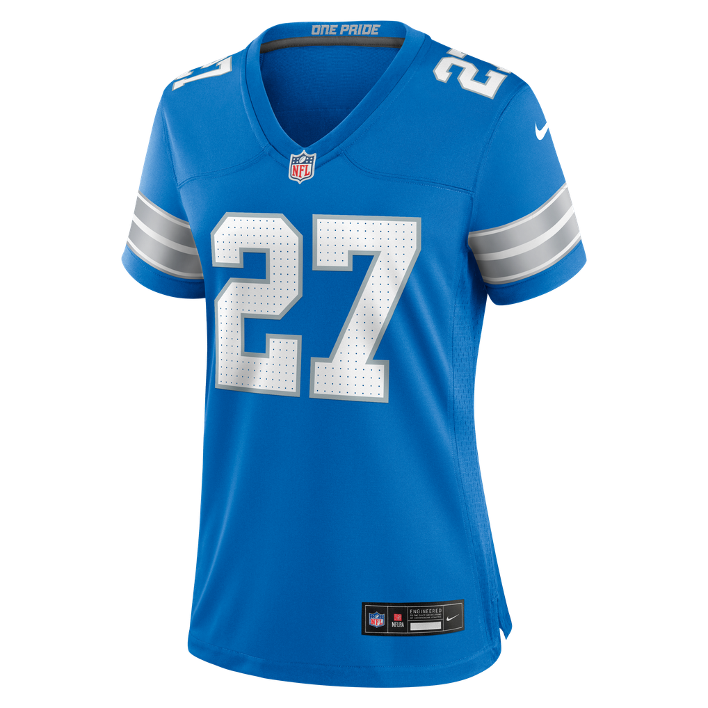 Women's Detroit Lions Christian Izien Nike  Blue Team Game Jersey - Image 3