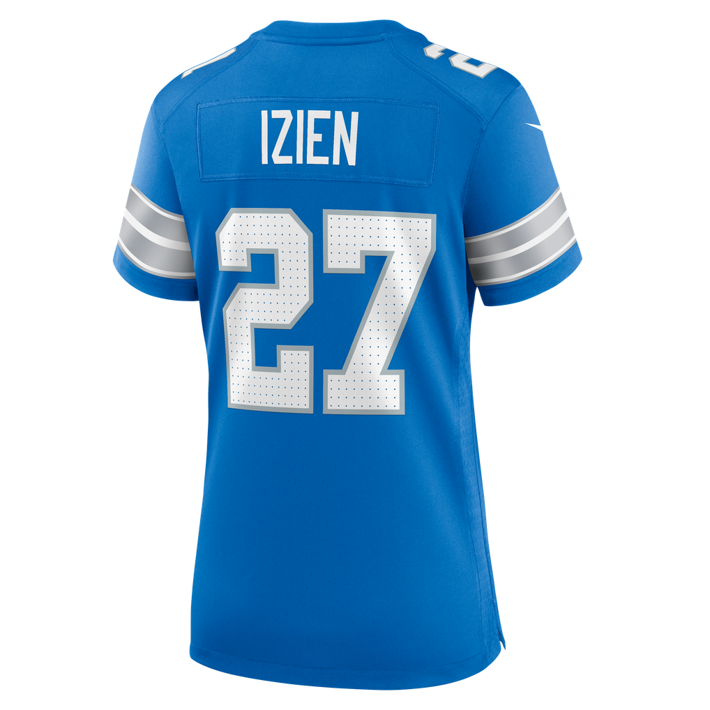 Women's Detroit Lions Christian Izien Nike  Blue Team Game Jersey - Image 4