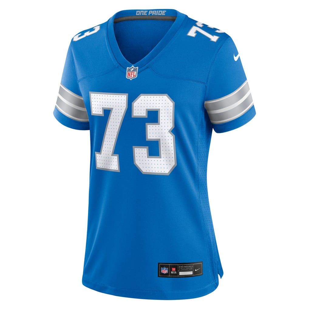 Women's Detroit Lions Christian Mahogany Nike  Blue Team Game Jersey - Image 3
