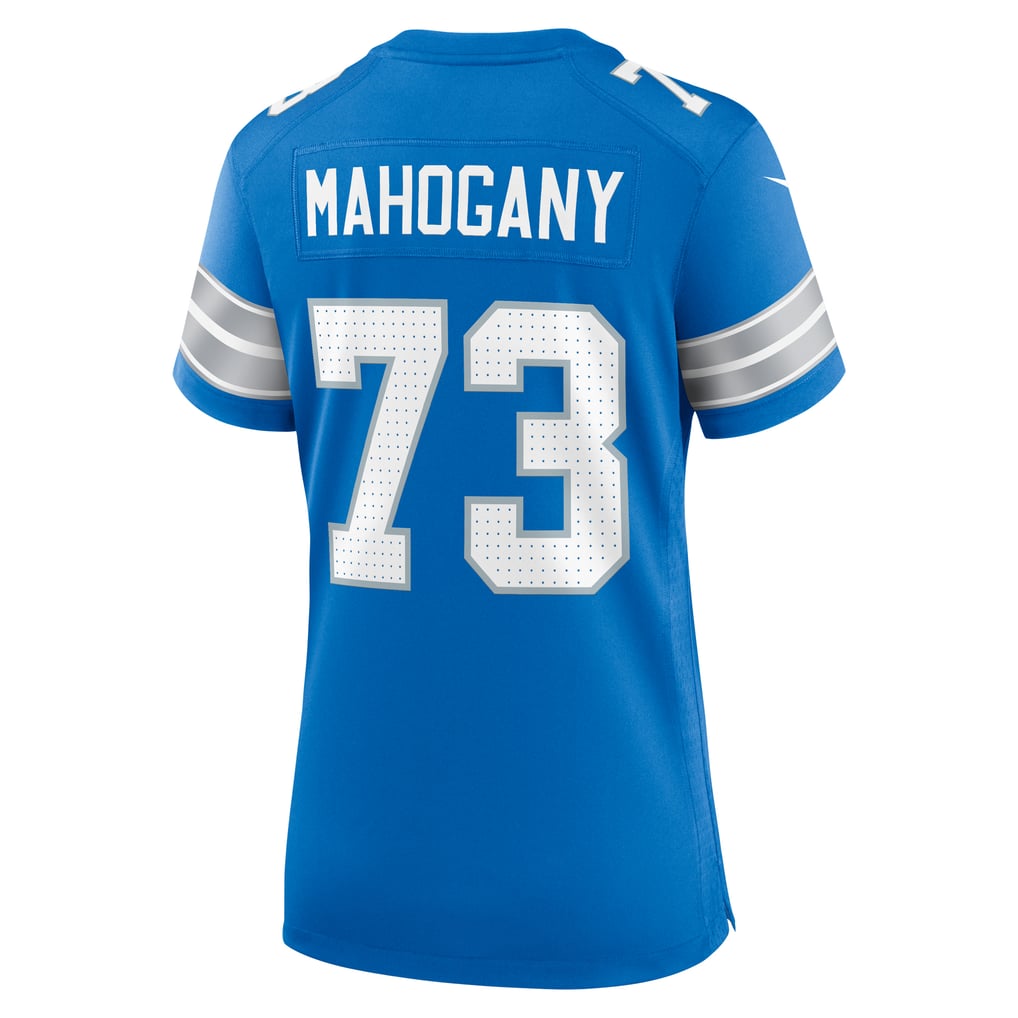 Women's Detroit Lions Christian Mahogany Nike  Blue Team Game Jersey - Image 4