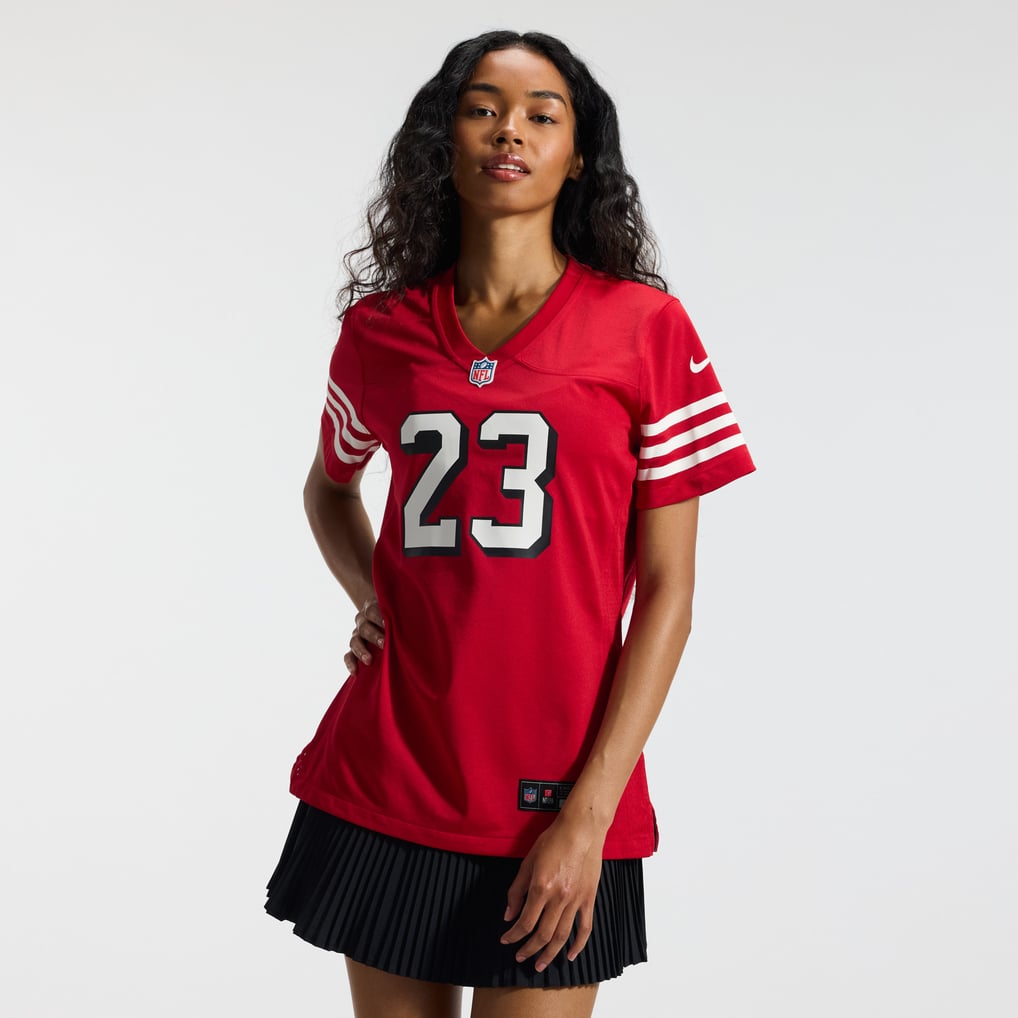 Women's San Francisco 49ers Christian McCaffrey Nike Scarlet Player Jersey - Image 3