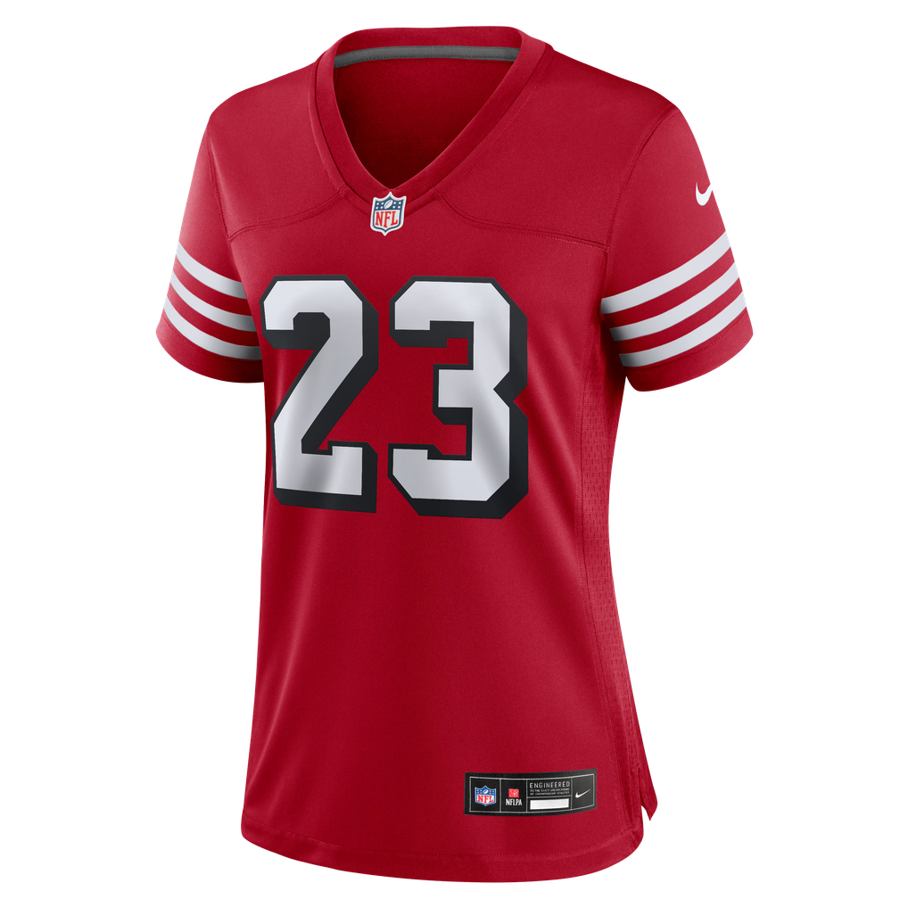 Women's San Francisco 49ers Christian McCaffrey Nike Scarlet Player Jersey - Image 7