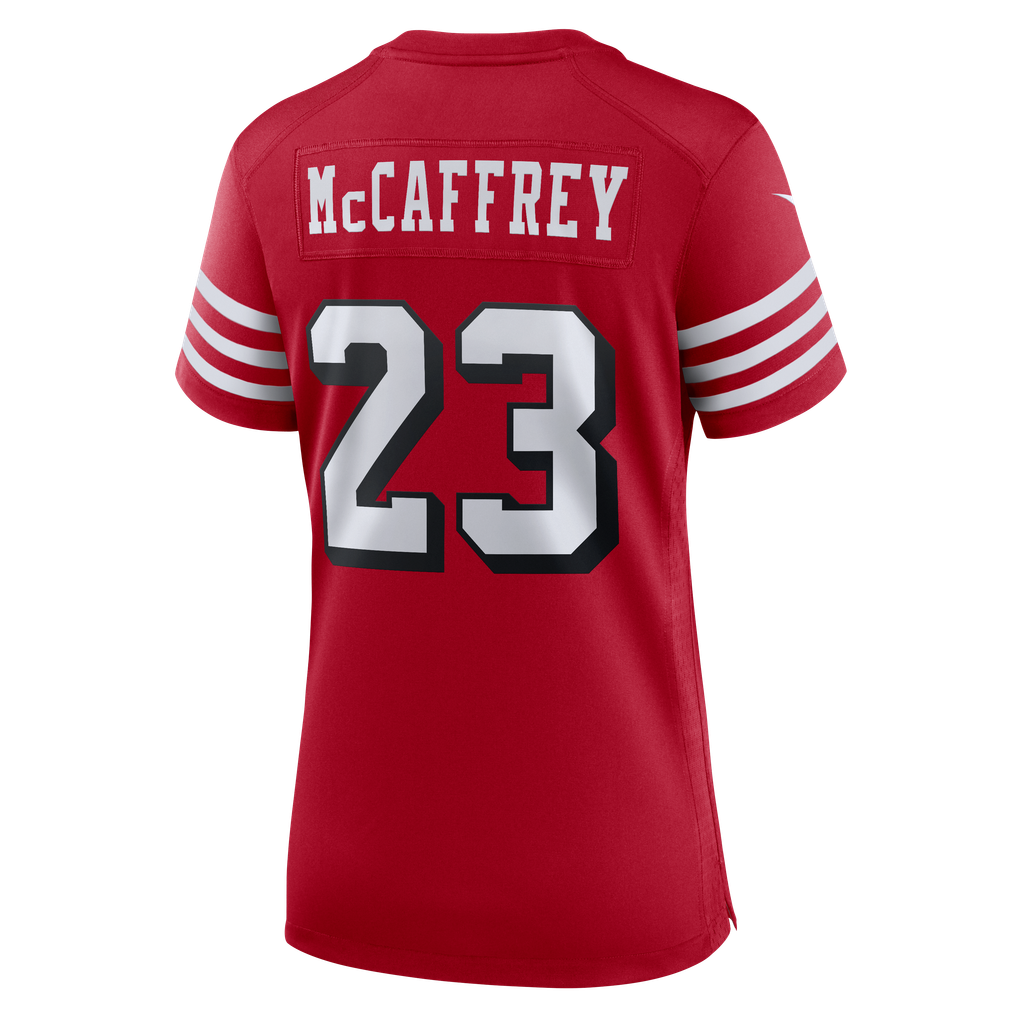 Women's San Francisco 49ers Christian McCaffrey Nike Scarlet Player Jersey - Image 8