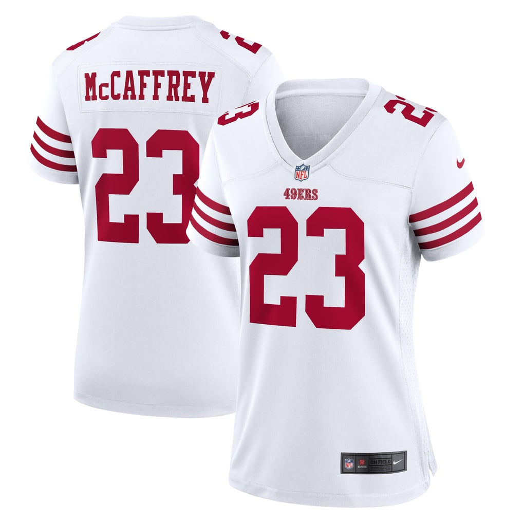 Women's San Francisco 49ers Christian McCaffrey Nike White Player Jersey - Image 2
