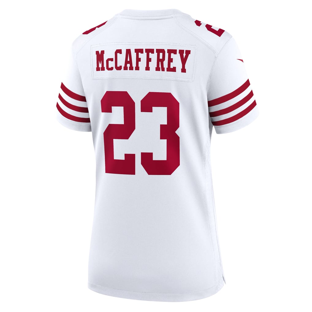 Women's San Francisco 49ers Christian McCaffrey Nike White Player Jersey - Image 4