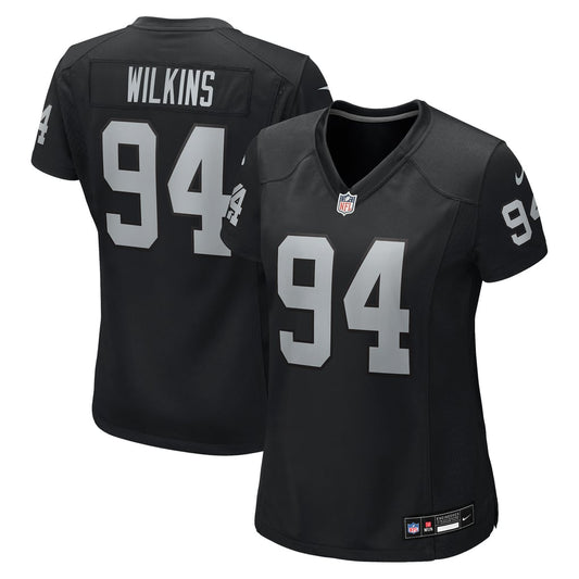Women's Las Vegas Raiders Christian Wilkins Nike Black Team Game Jersey - Image 1