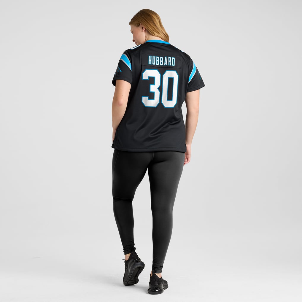 Women's Carolina Panthers Chuba Hubbard Nike Black Team Game Jersey - Image 8