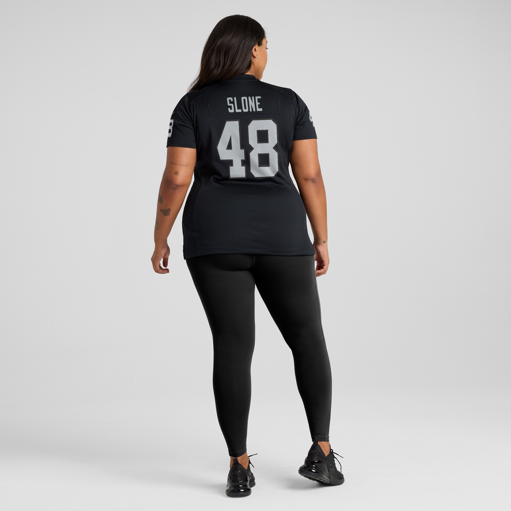Women's Las Vegas Raiders Cian Slone Nike Black Team Game Jersey - Image 6