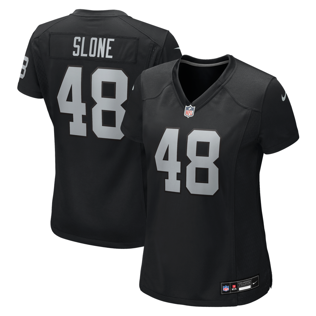 Women's Las Vegas Raiders Cian Slone Nike Black Team Game Jersey - Image 1