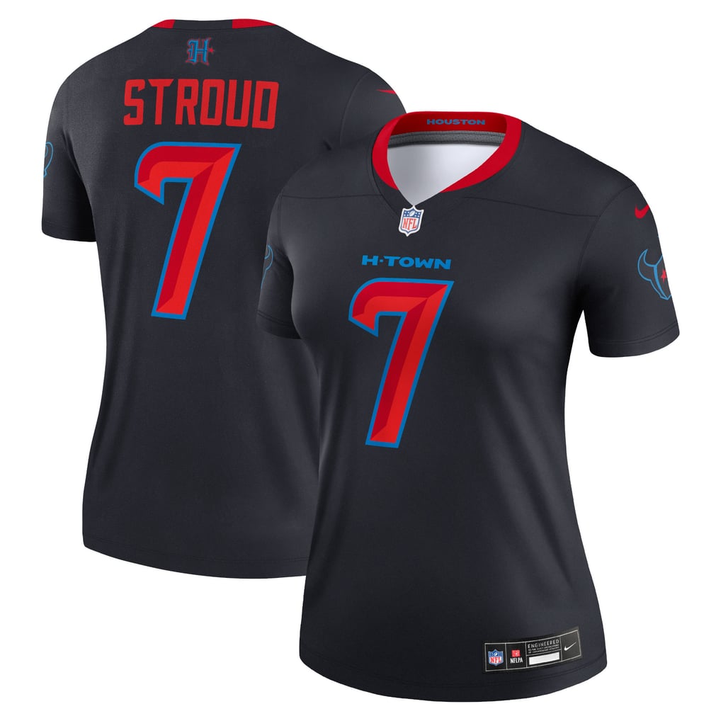 Women's Houston Texans C.J. Stroud Nike  Navy Alternate Legend Player Performance Top - Image 2