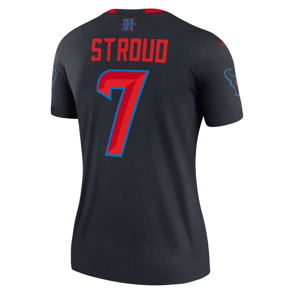 Women's Houston Texans C.J. Stroud Nike  Navy Alternate Legend Player Performance Top - Image 4