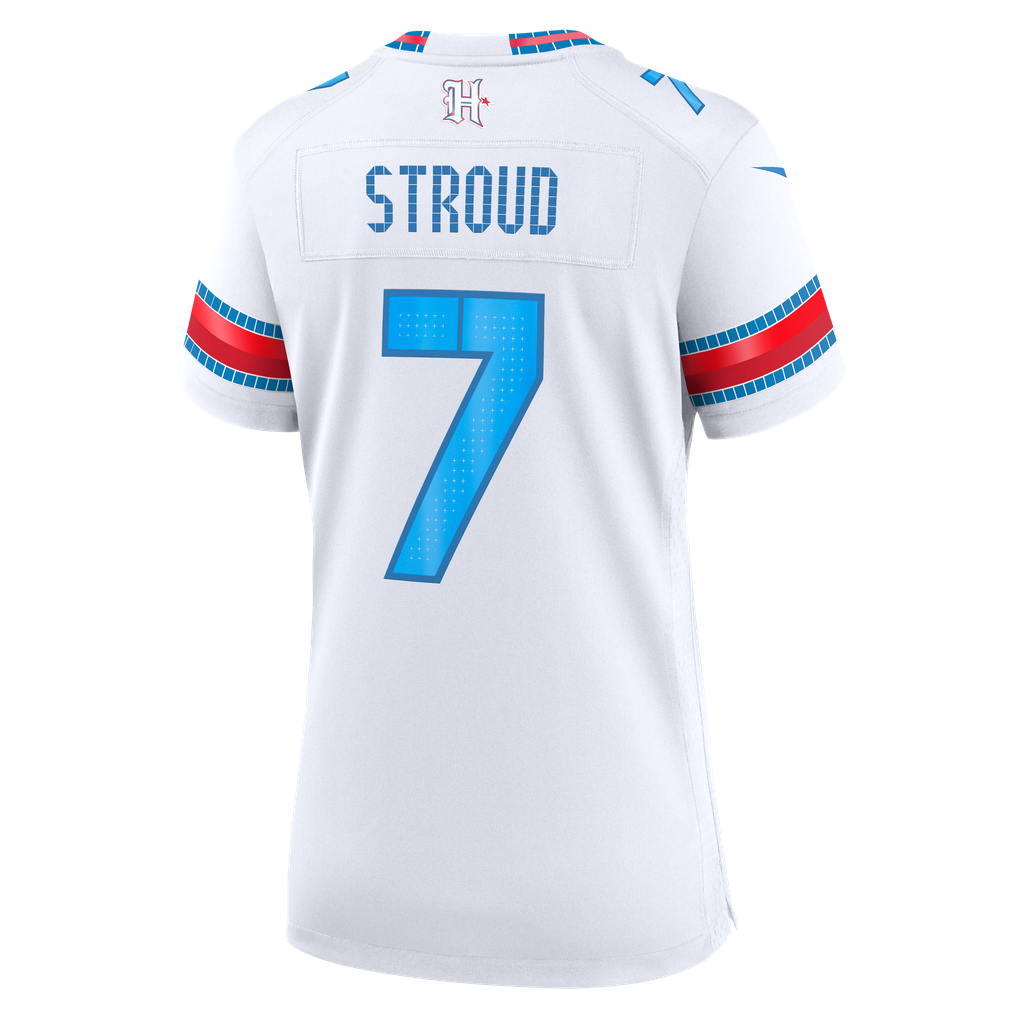 Women's Houston Texans C.J. Stroud Nike White 2026 Rivalries Collection Game Jersey - Image 4