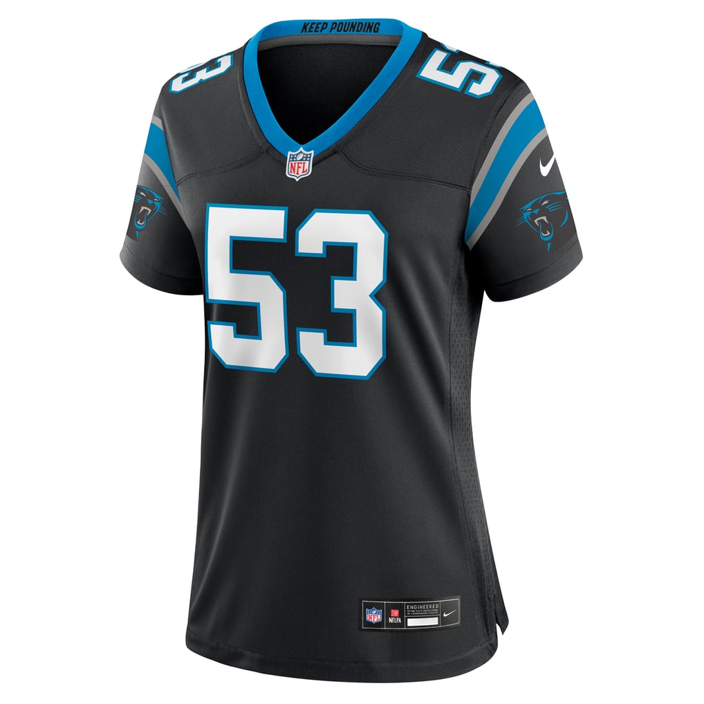 Women's Carolina Panthers Claudin Cherelus Nike Black Team Game Jersey - Image 3
