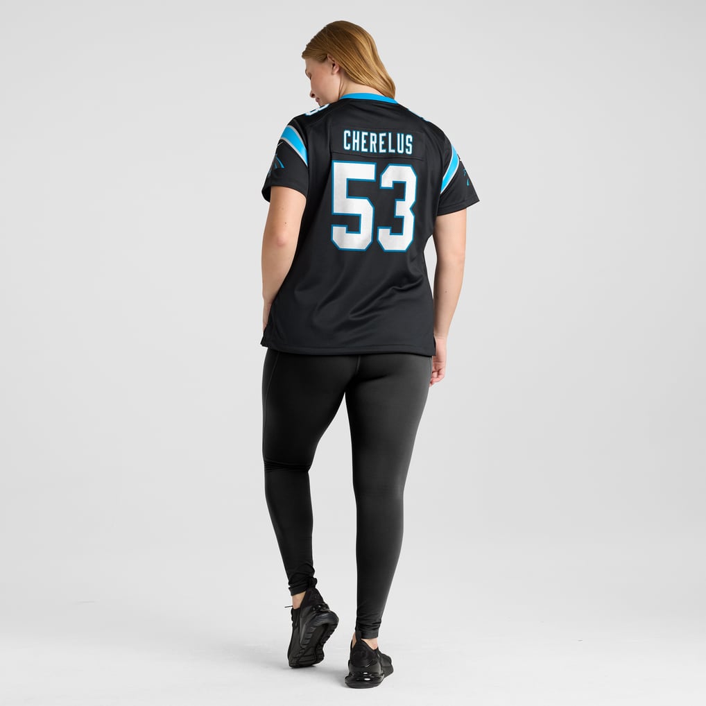 Women's Carolina Panthers Claudin Cherelus Nike Black Team Game Jersey - Image 8