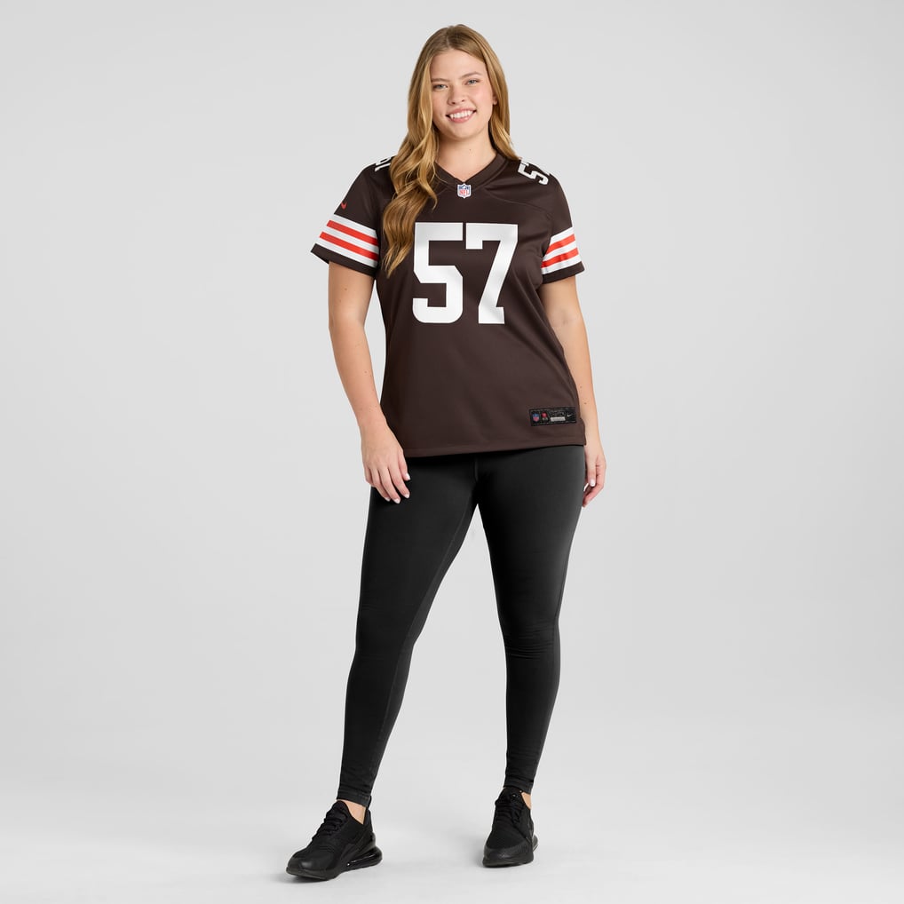 Women's Cleveland Browns Clay Matthews Nike Brown Game Retired Player Jersey - Image 7