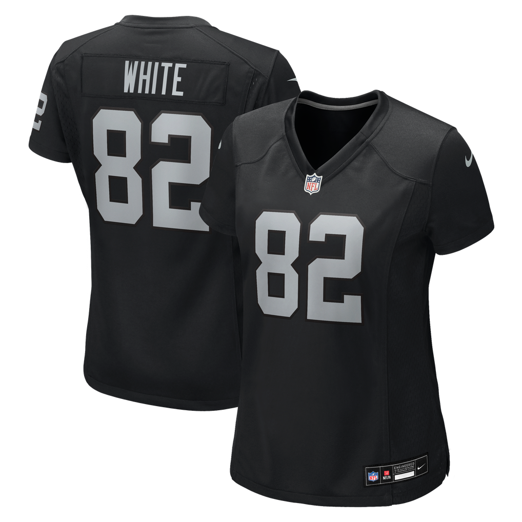 Women's Las Vegas Raiders Cody White Nike Black Team Game Jersey - Image 2
