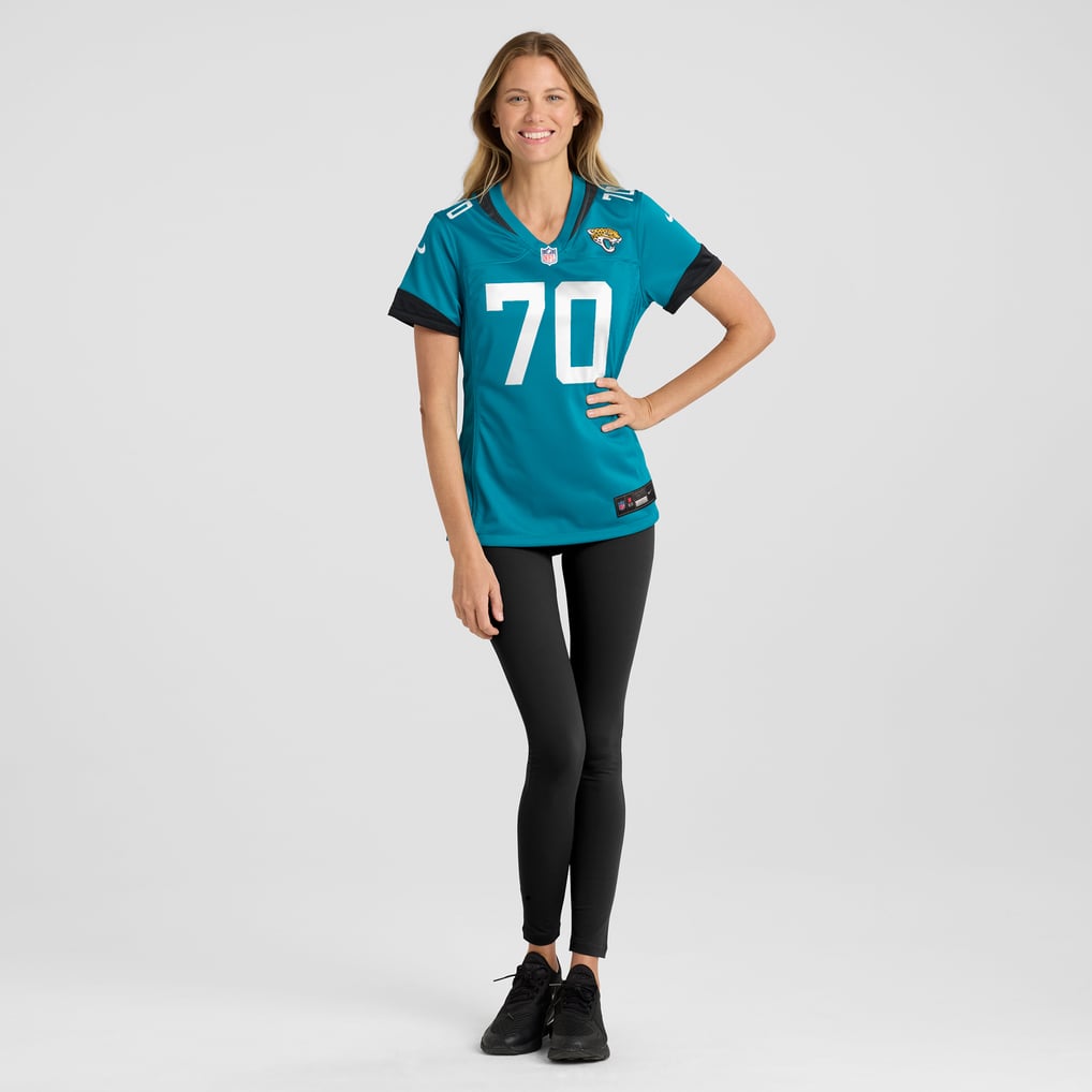 Women's Jacksonville Jaguars Cole Van Lanen Nike Teal Game Player Jersey - Image 5