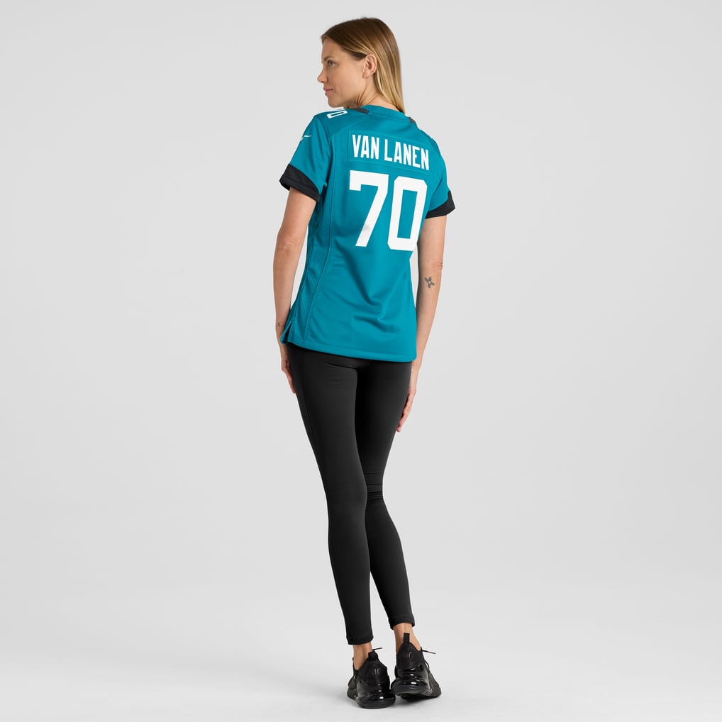 Women's Jacksonville Jaguars Cole Van Lanen Nike Teal Game Player Jersey - Image 6