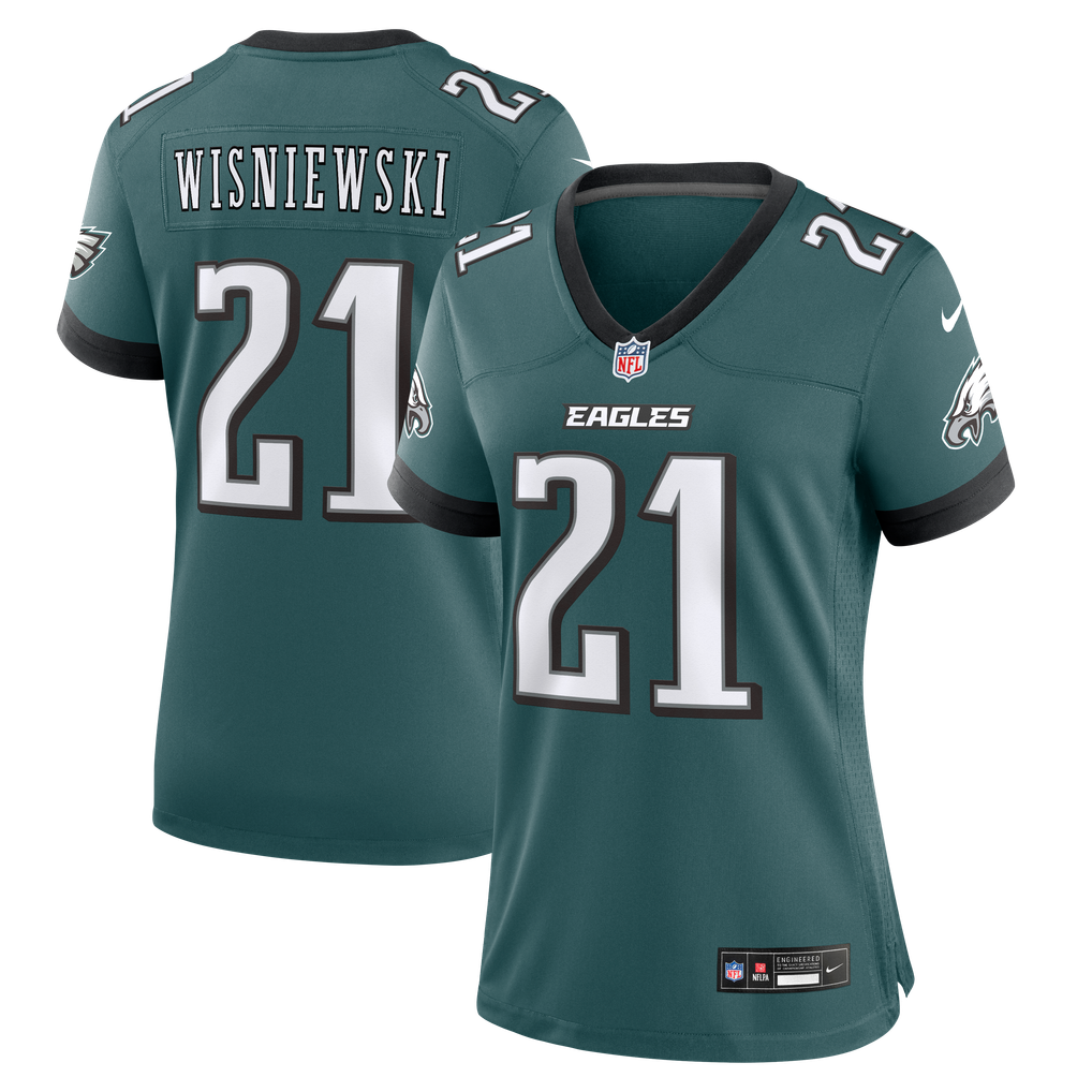 Women's Philadelphia Eagles Cole Wisniewski Nike Midnight Green Team Game Jersey - Image 1