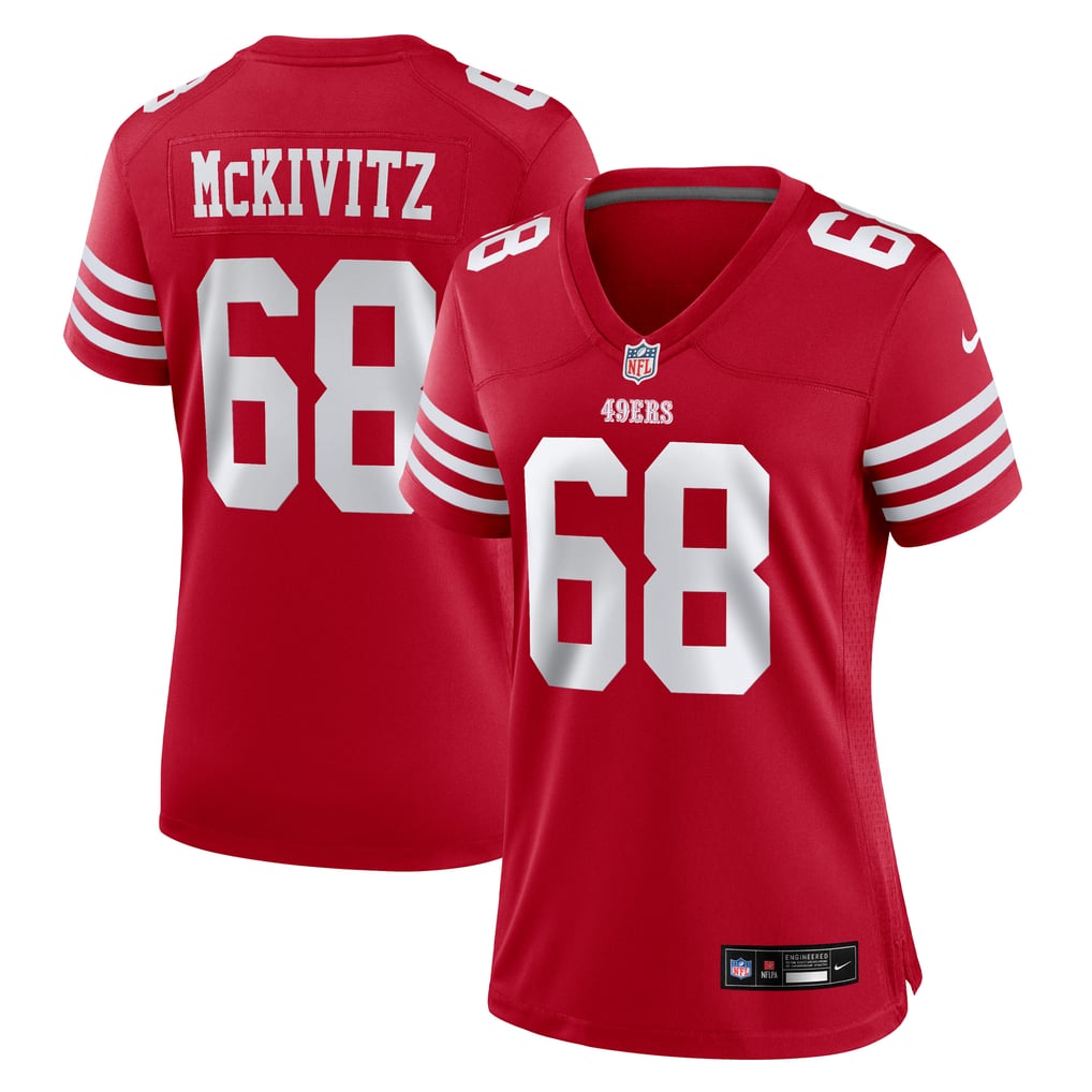 Women's San Francisco 49ers Colton McKivitz Nike  Scarlet Team Game Jersey - Image 2