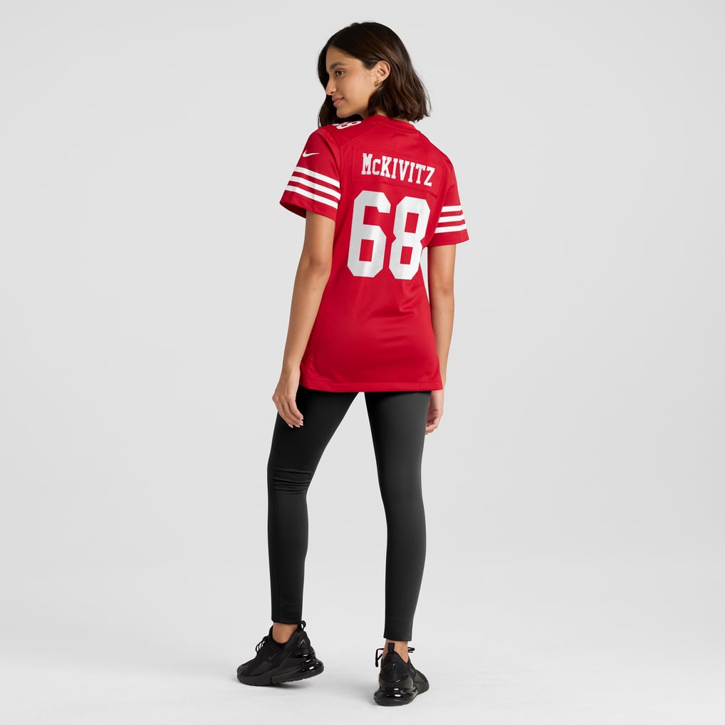 Women's San Francisco 49ers Colton McKivitz Nike  Scarlet Team Game Jersey - Image 6