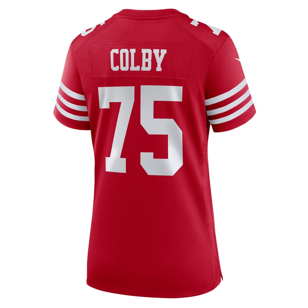 Women's San Francisco 49ers Connor Colby Nike  Scarlet Team Game Jersey - Image 4