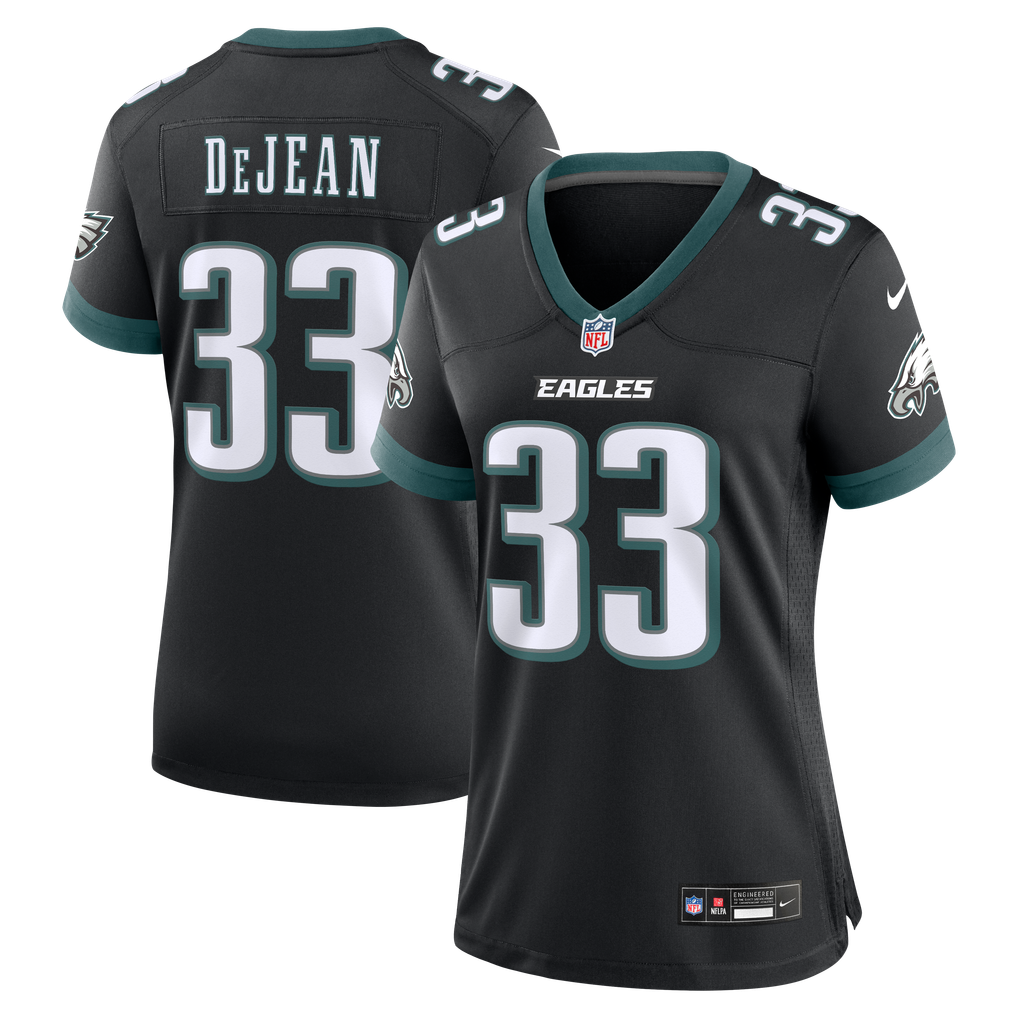 Women's Philadelphia Eagles Cooper DeJean Nike  Black Alternate Game Jersey - Image 1