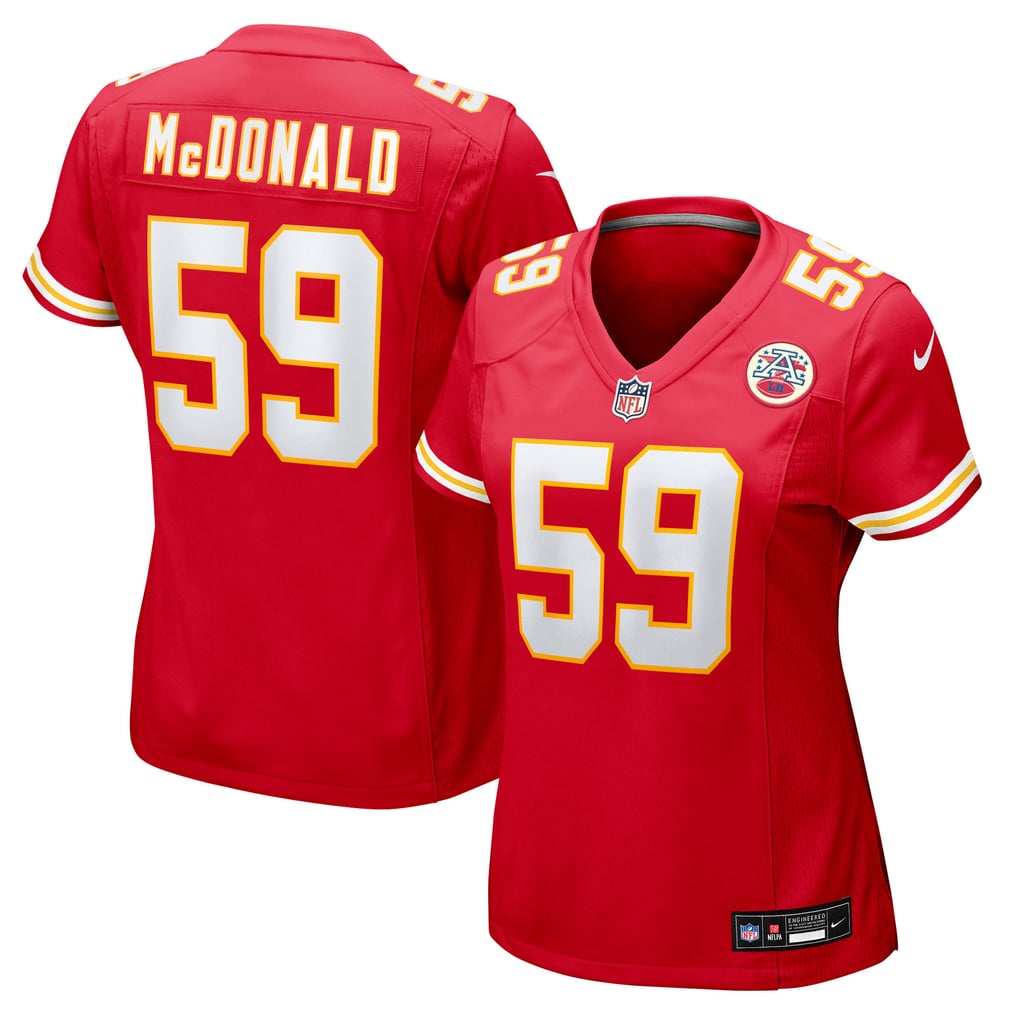 Women's Kansas City Chiefs Cooper McDonald Nike  Red Team Game Jersey - Image 2