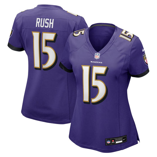 Women's Baltimore Ravens Cooper Rush Nike Purple Team Game Jersey
