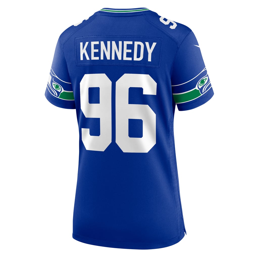 Women's Seattle Seahawks Cortez Kennedy Nike Royal Throwback Player Game Jersey - Image 4