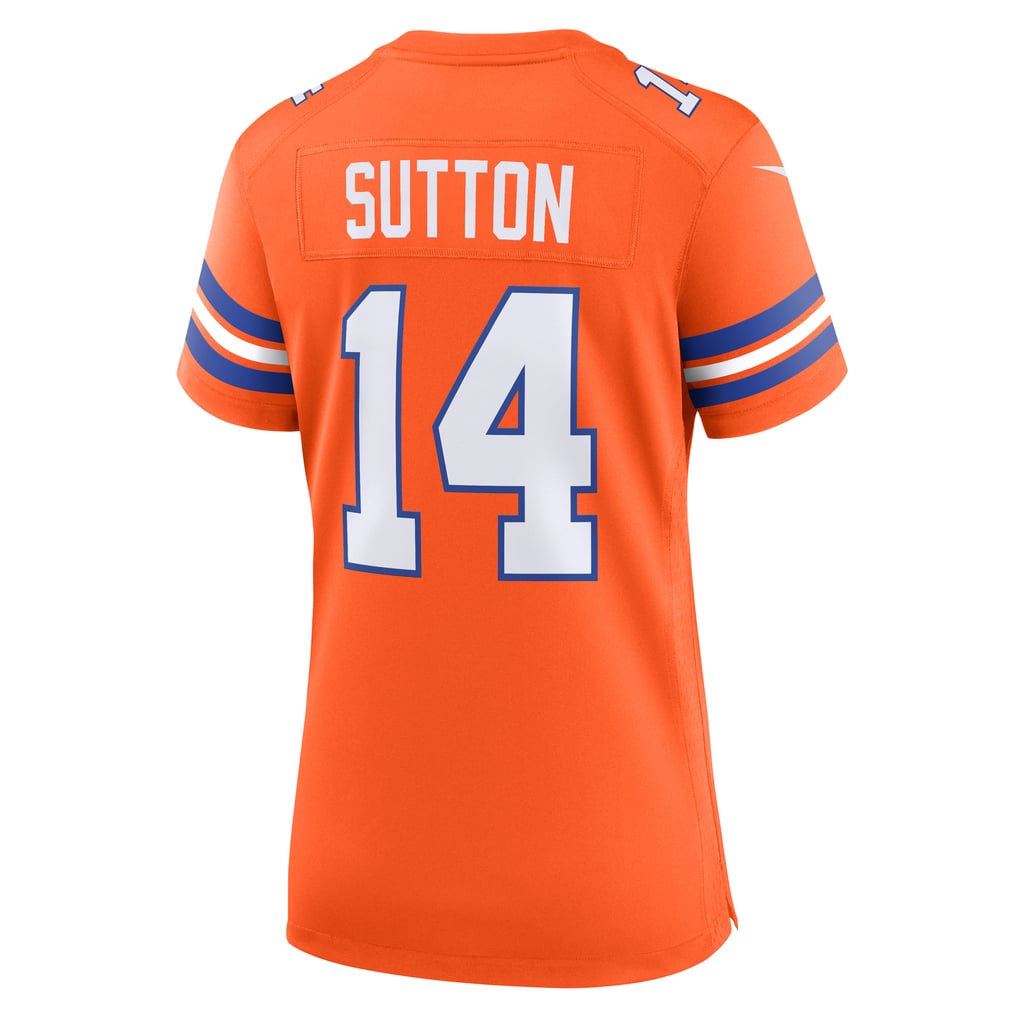 Women's Denver Broncos Courtland Sutton Nike Orange Mile High Collection 1977 Throwback Player Game Jersey - Image 4