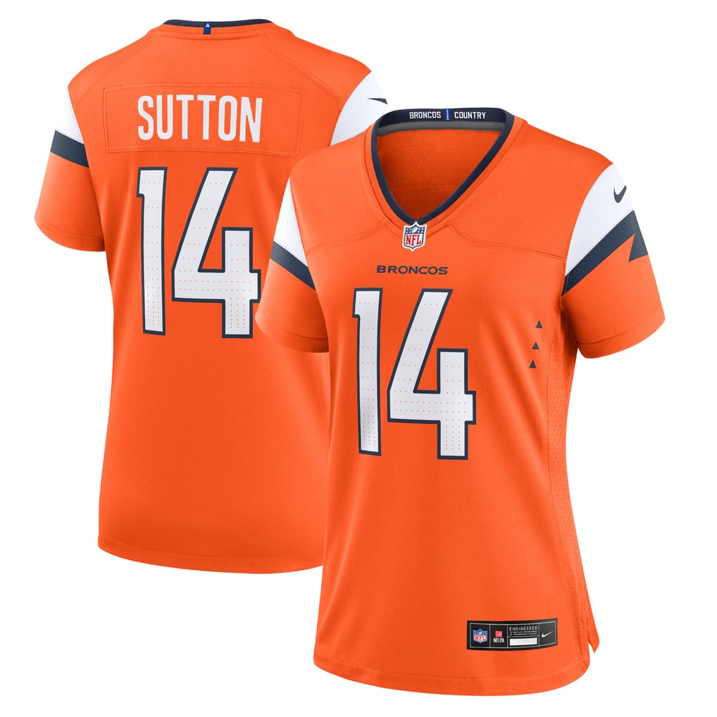 Women's Denver Broncos Courtland Sutton Nike Orange Team Game Jersey - Image 2
