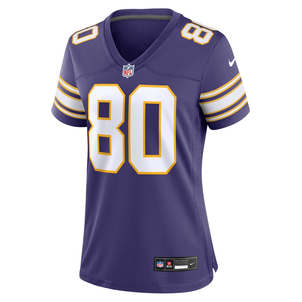 Women's Minnesota Vikings Cris Carter Nike Purple Classic Retired Player Game Jersey - Image 3