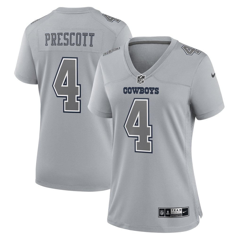 Women's Dallas Cowboys Dak Prescott Nike Gray Atmosphere Fashion Game Jersey - Image 2