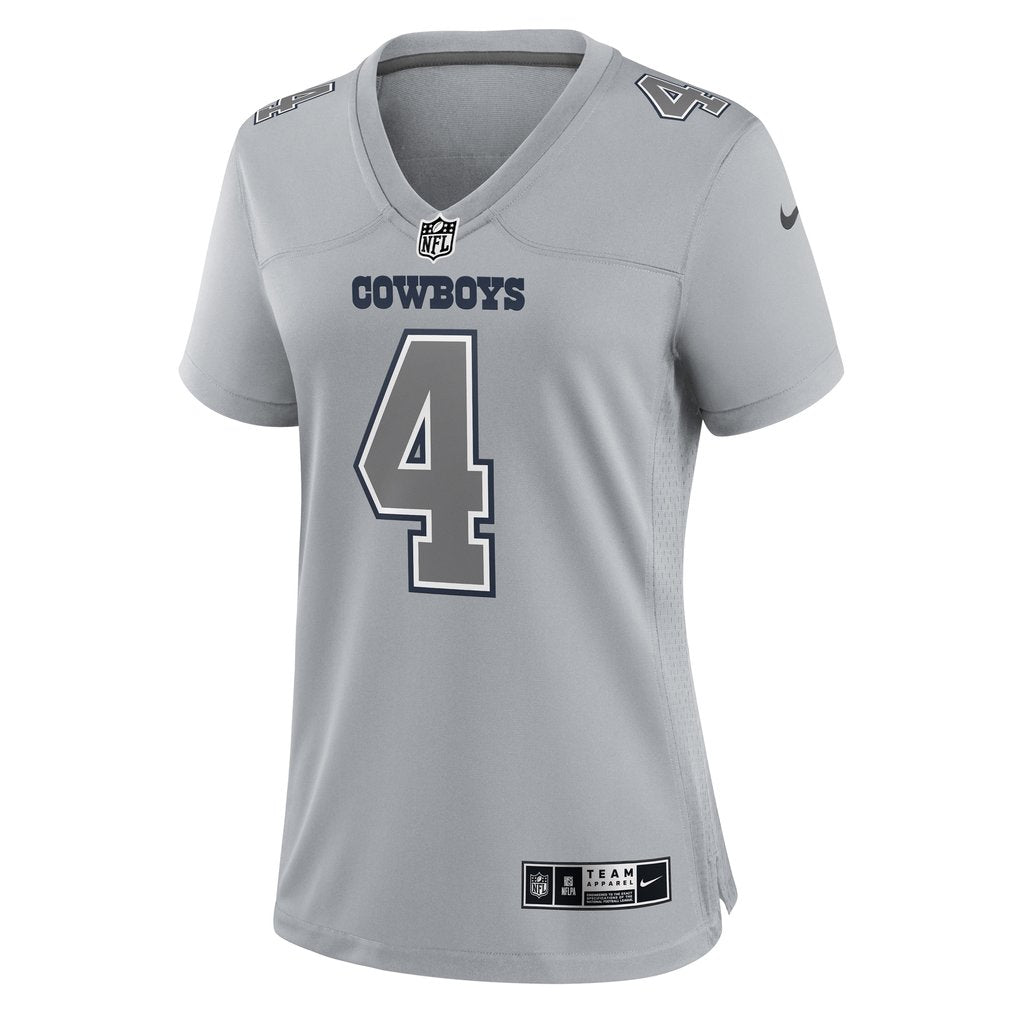 Women's Dallas Cowboys Dak Prescott Nike Gray Atmosphere Fashion Game Jersey - Image 3