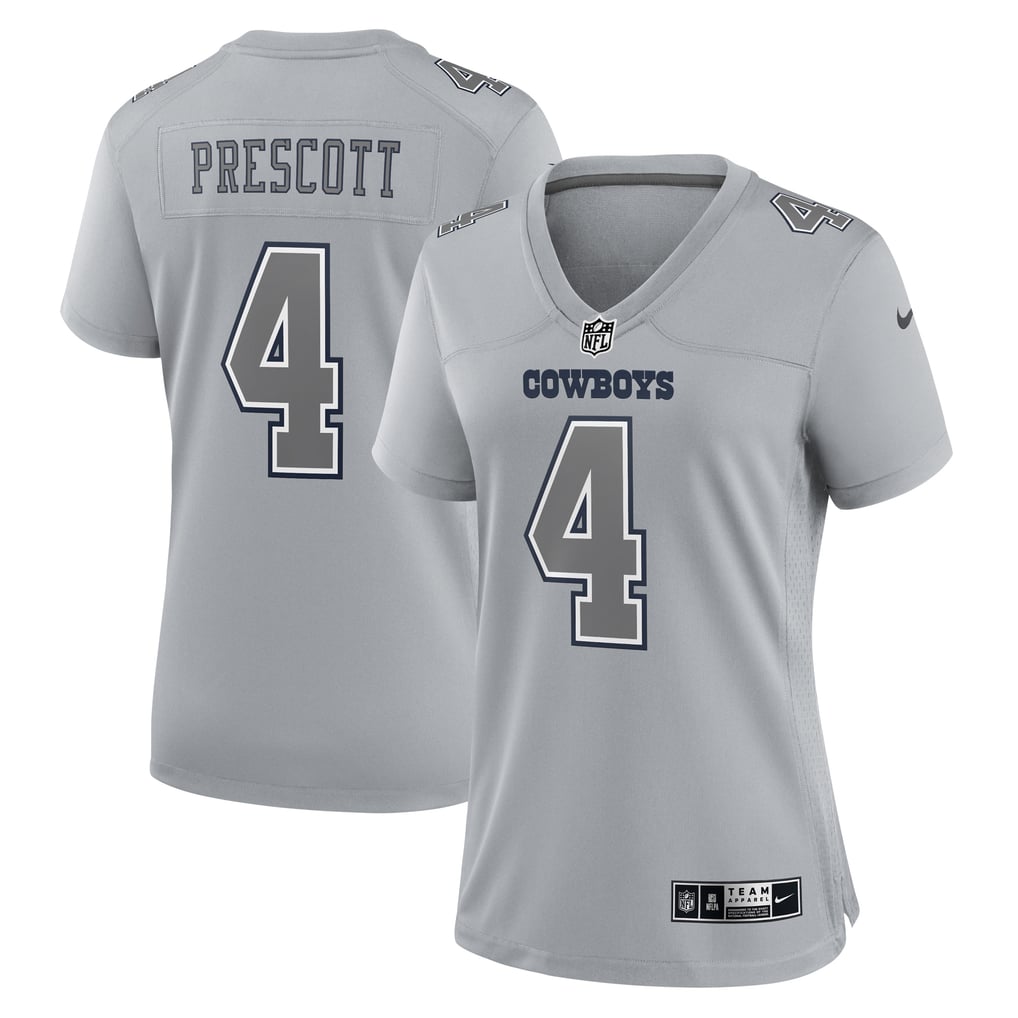 Women's Dallas Cowboys Dak Prescott Nike Gray Atmosphere Fashion Game Jersey - Image 1
