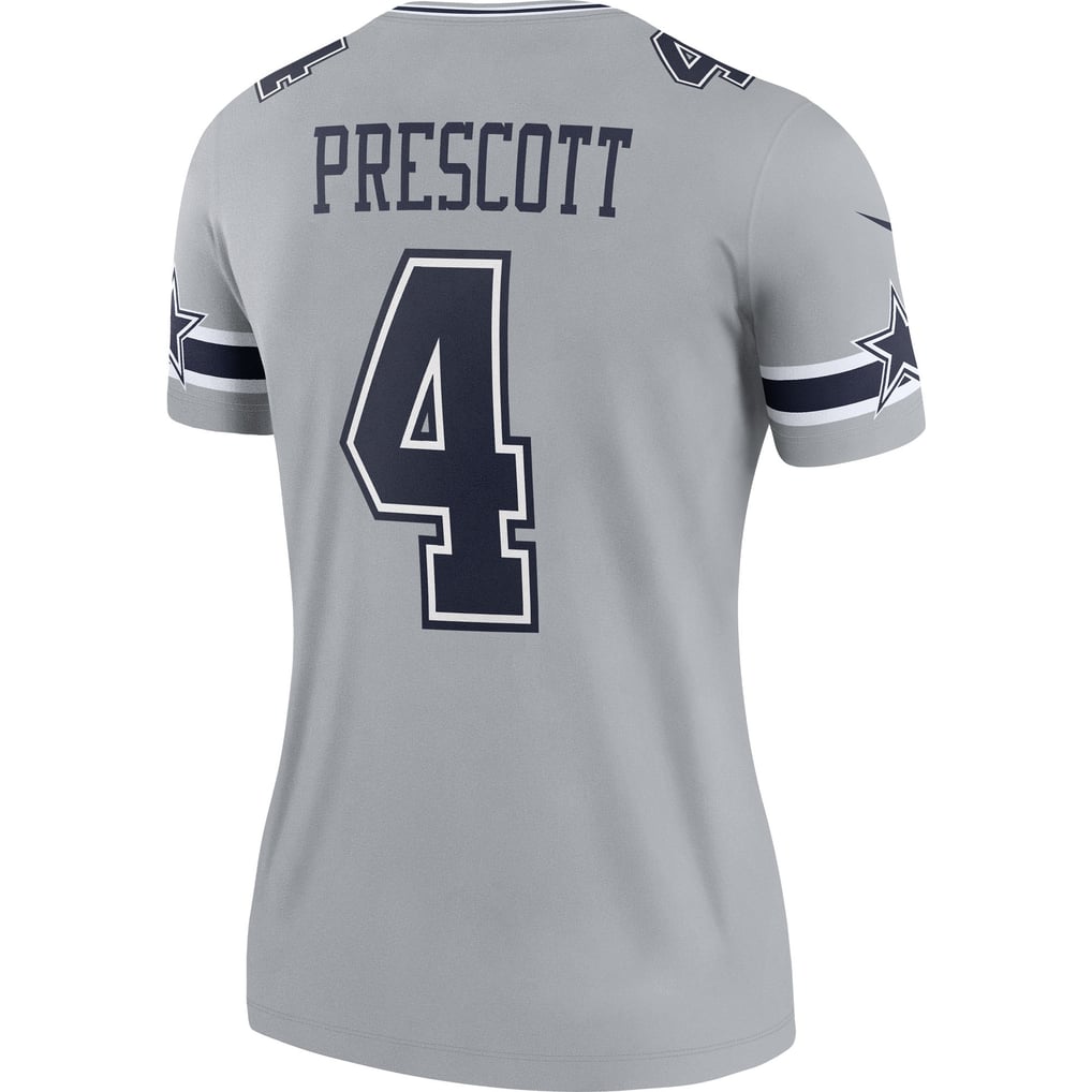 Women's Dallas Cowboys Dak Prescott Nike Gray  Legend Player Performance Top - Image 4
