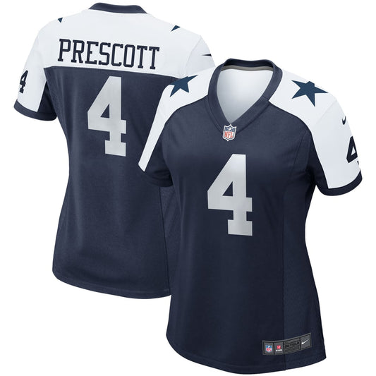 Women's Dallas Cowboys Dak Prescott Nike Navy Alternate Game Team Jersey - Image 1