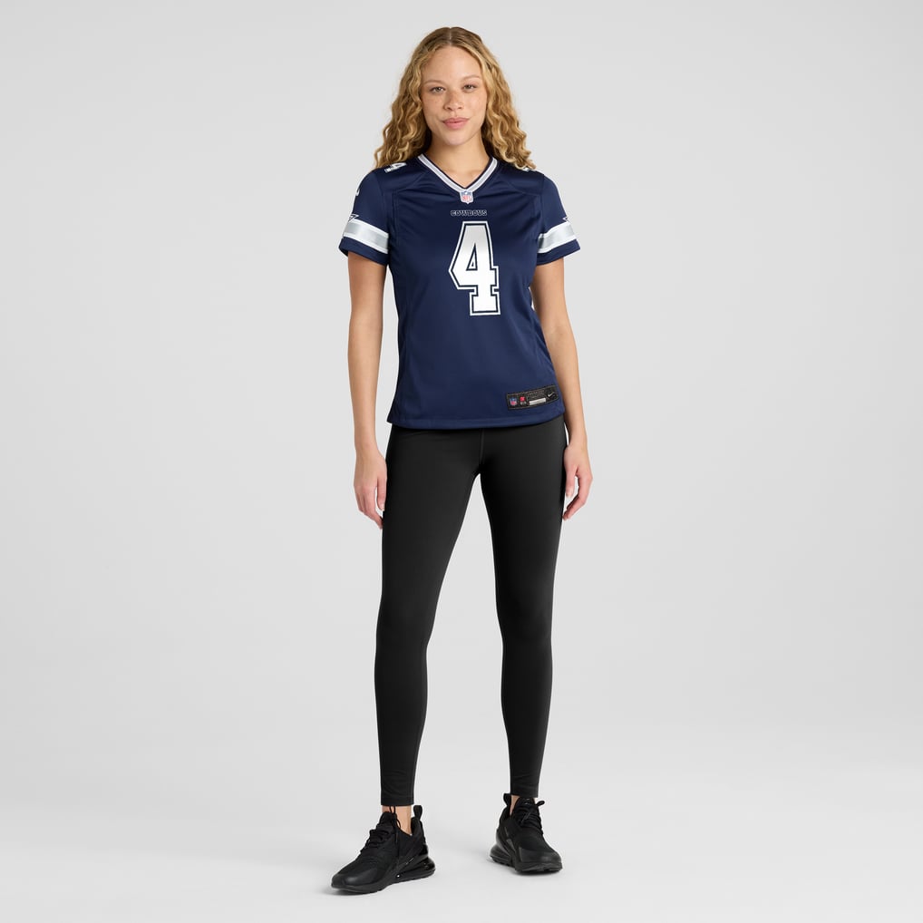 Women's Dallas Cowboys Dak Prescott Nike Navy Game Team Jersey - Image 5