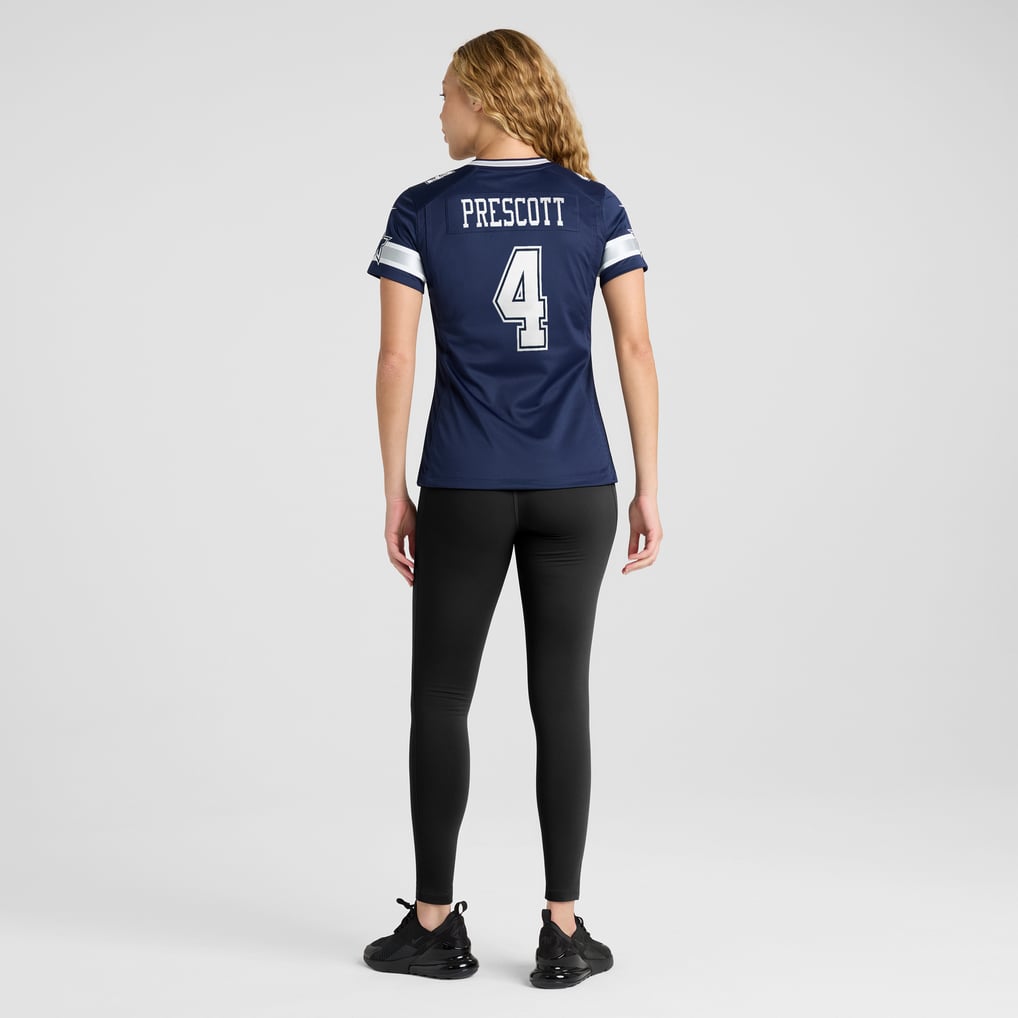 Women's Dallas Cowboys Dak Prescott Nike Navy Game Team Jersey - Image 6