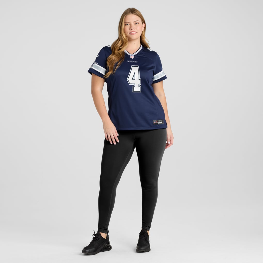Women's Dallas Cowboys Dak Prescott Nike Navy Game Team Jersey - Image 7