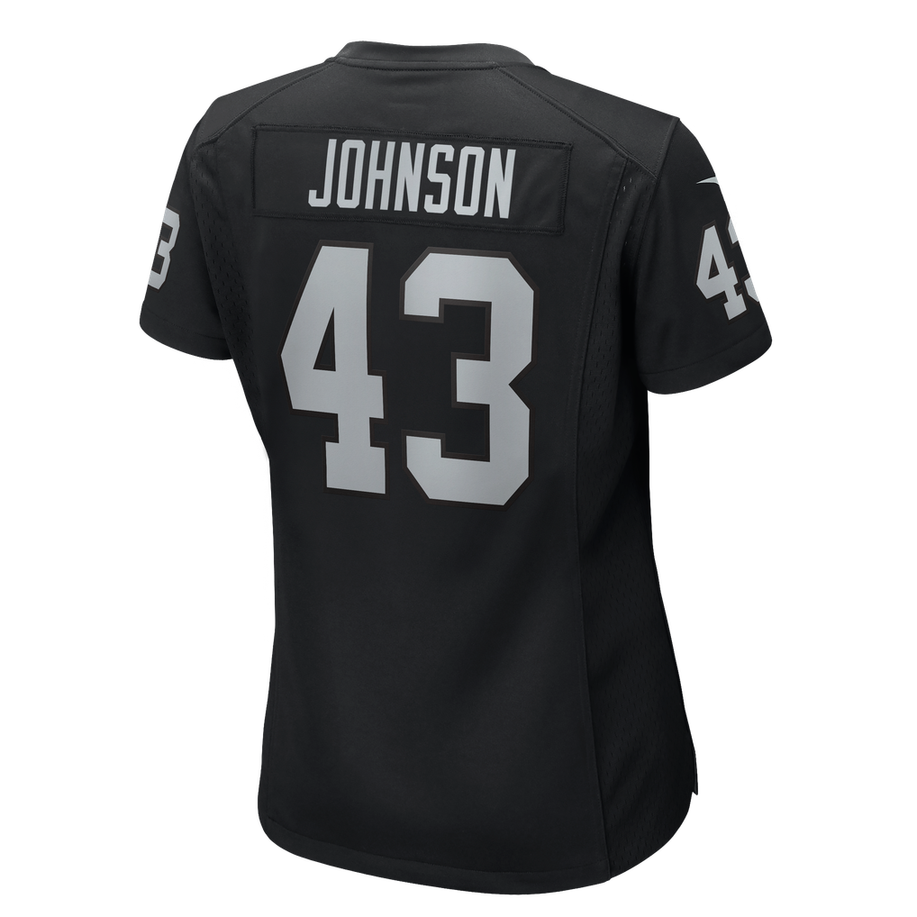 Women's Las Vegas Raiders Dalton Johnson Nike Black Team Game Jersey - Image 8