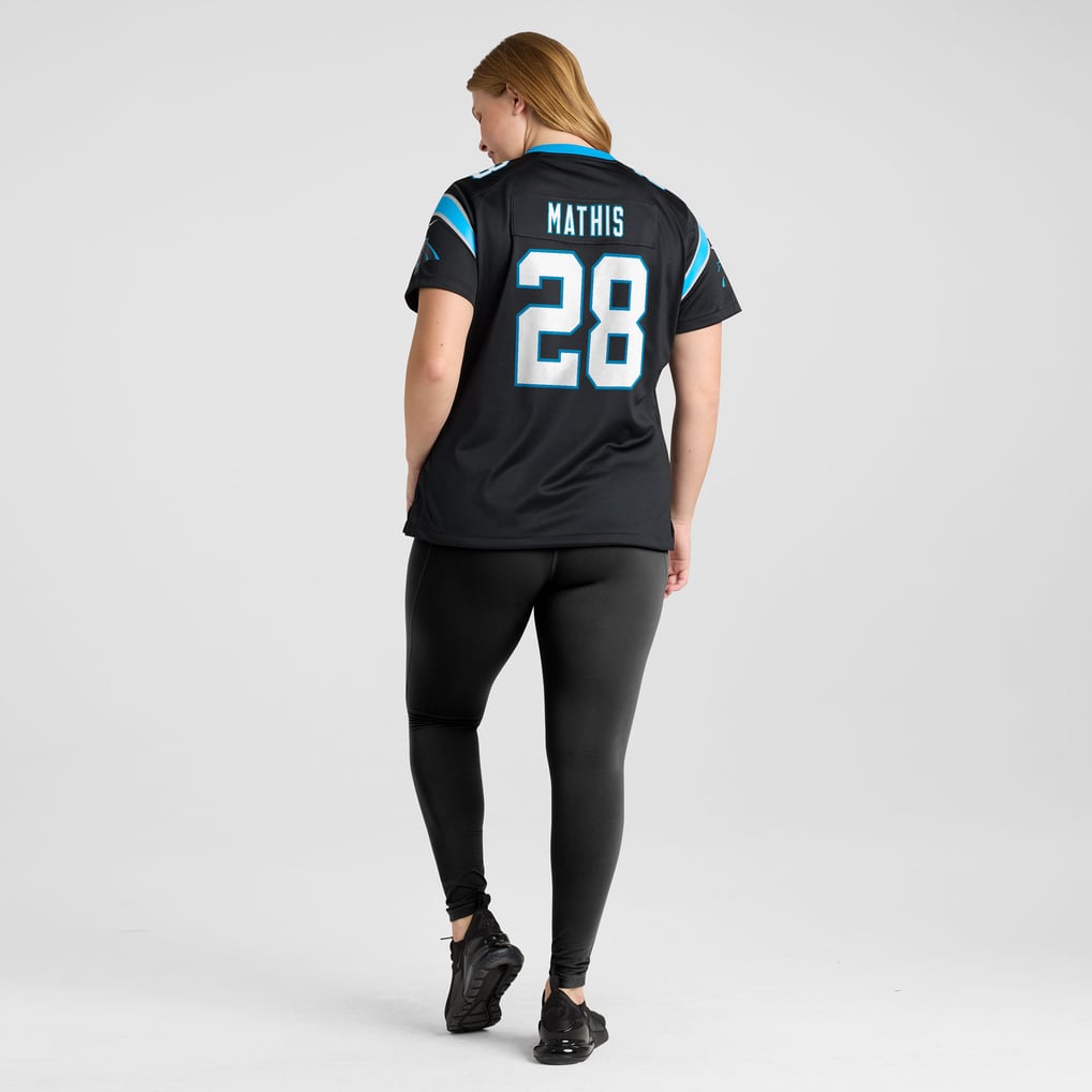 Women's Carolina Panthers Damarri Mathis Nike Black Team Game Jersey - Image 8