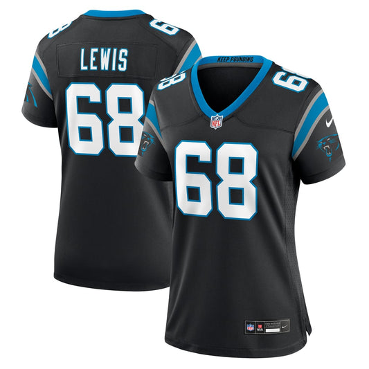 Women's Carolina Panthers Damien Lewis Nike Black Game Jersey - Image 1