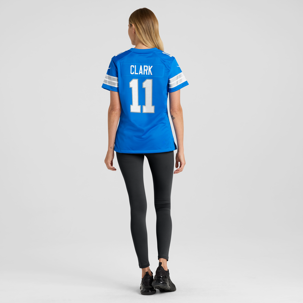 Women's Detroit Lions Damone Clark Nike  Blue Team Game Jersey - Image 6