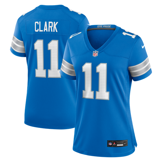 Women's Detroit Lions Damone Clark Nike  Blue Team Game Jersey - Image 1