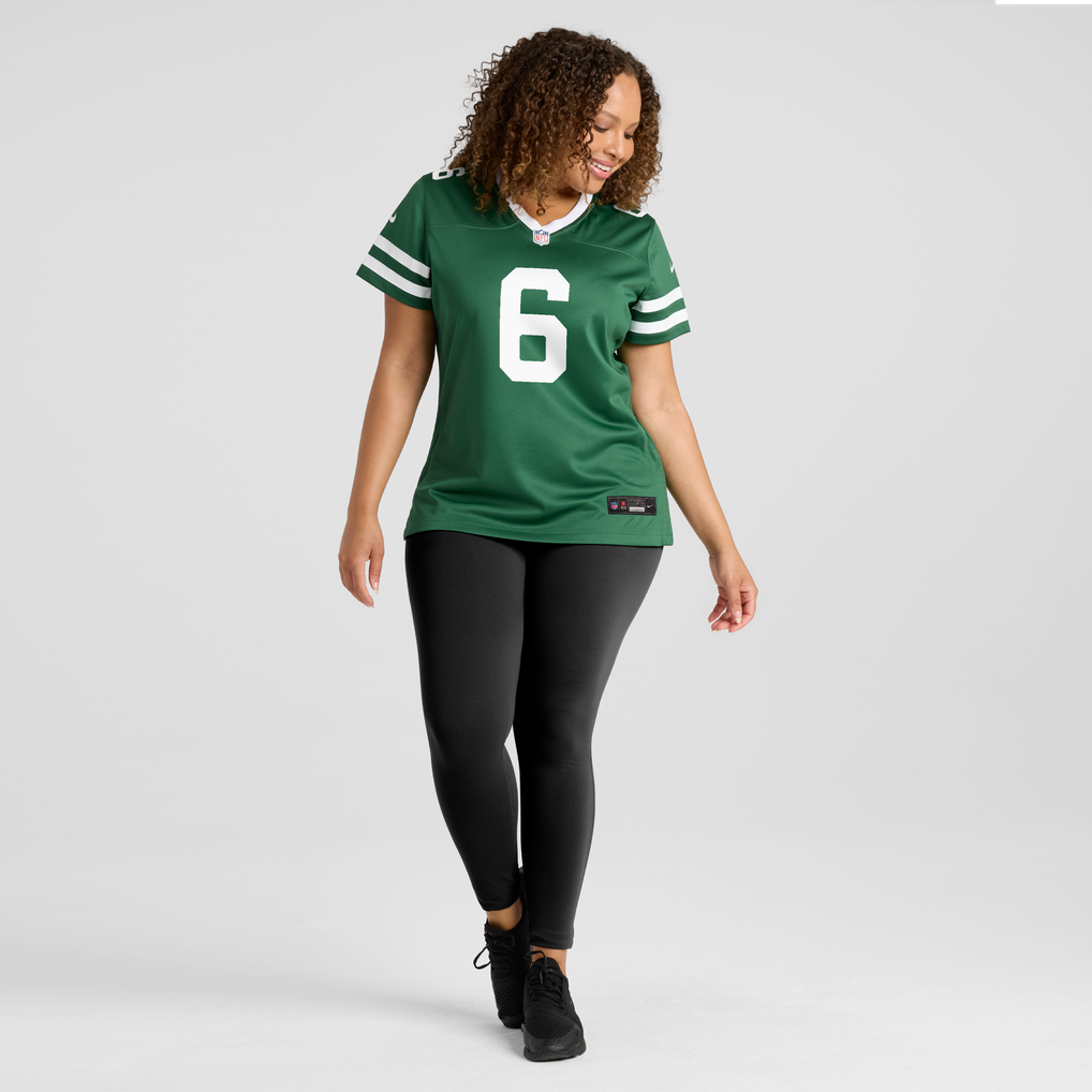 Women's New York Jets Dane Belton Nike Legacy Green Team Game Jersey - Image 5