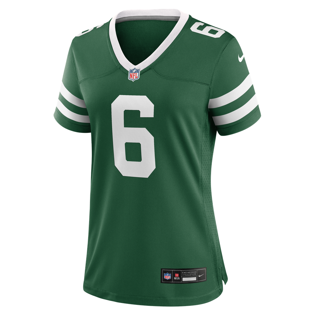 Women's New York Jets Dane Belton Nike Legacy Green Team Game Jersey - Image 7