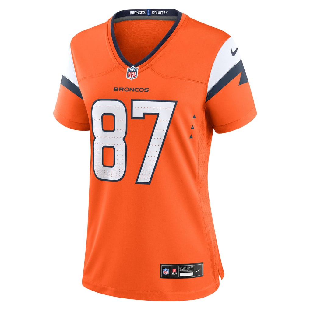 Women's Denver Broncos Dane Key Nike Orange Team Game Jersey - Image 7