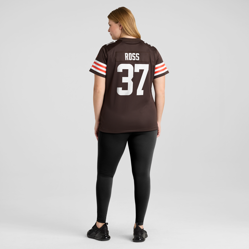 Women's Cleveland Browns D'Angelo Ross Nike Brown Team Game Jersey - Image 6